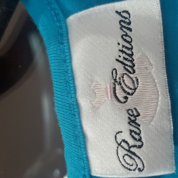 Rare Editions Dress Girls 7/8 green with blue bottom and white polka dots - Picture 7 of 7